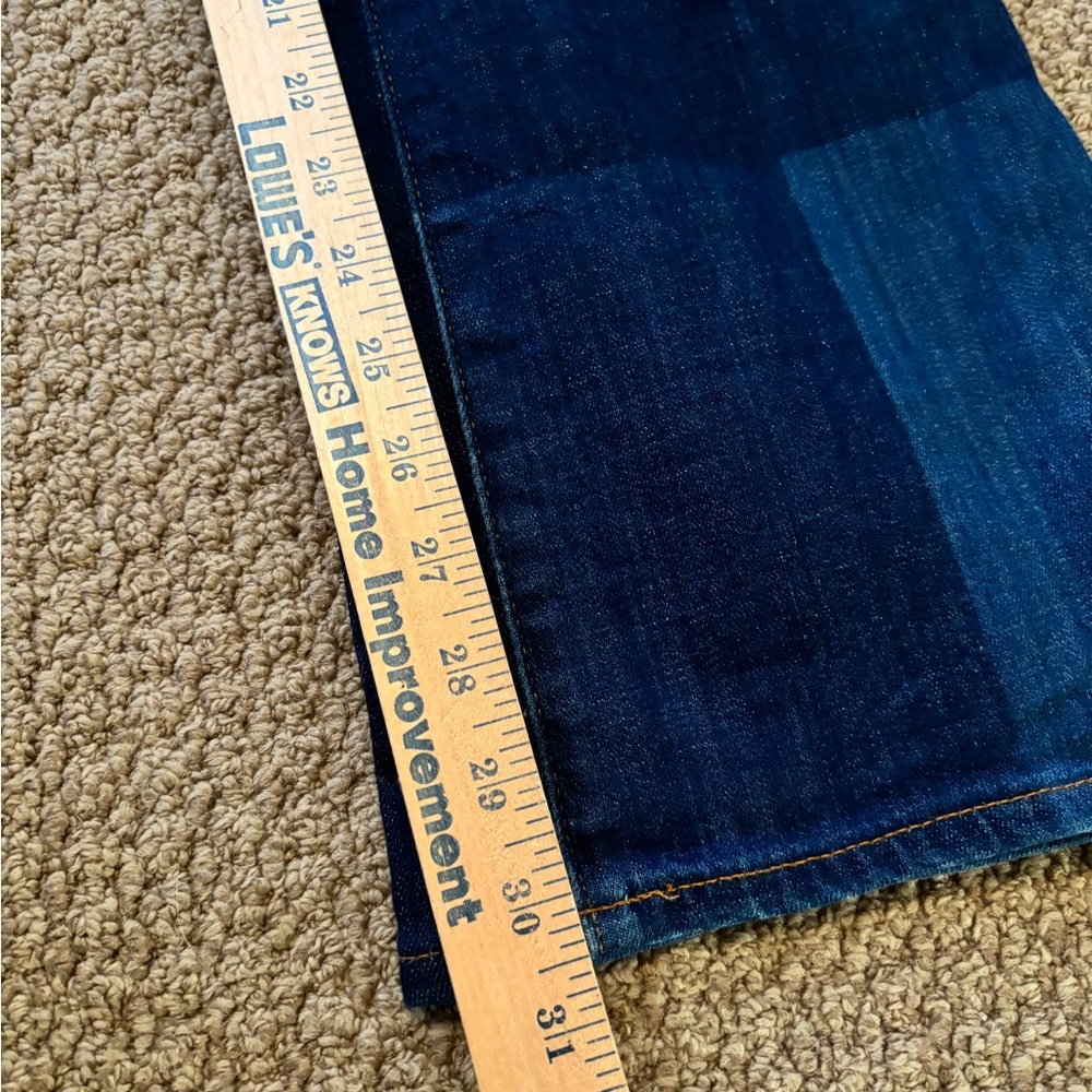 Women's  Chicos So Slimming Girlfriend Flare Blue Patchwork Jeans - Picture 5 of 6